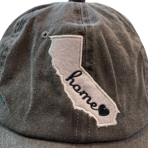 Home free gray intentionally distressed baseball cap with California home❤️ - Picture 2 of 5